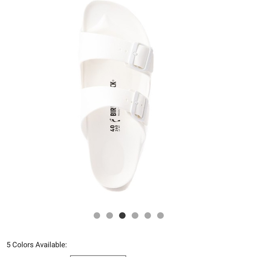 Girls Birkenstock Arizona EVA White lightweight Slide Sandals size 32 US1